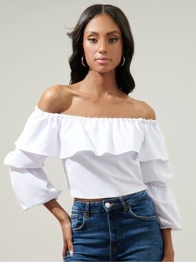 Sugarlips Briar Off The Shoulder Cropped Top